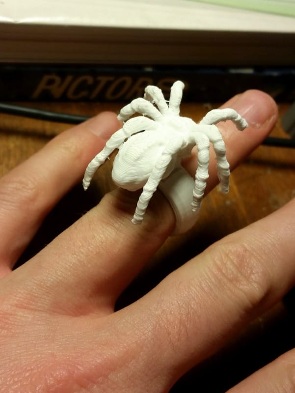 3D printed spider ring