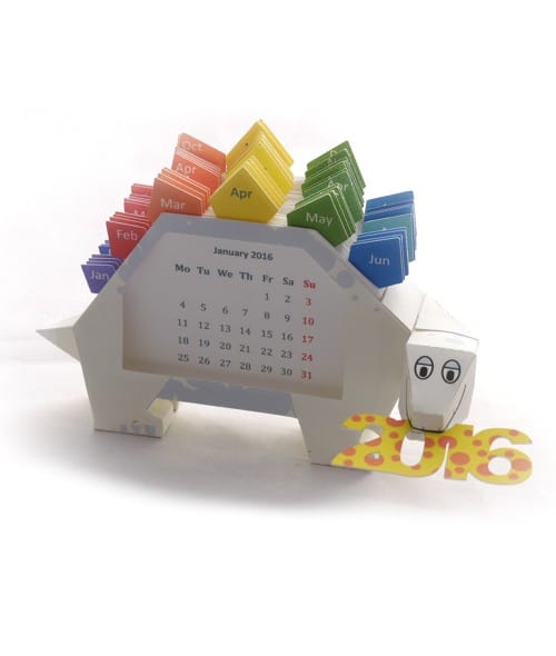 2016 dino calendar