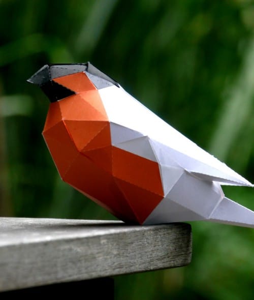 Low-poly bullfinch