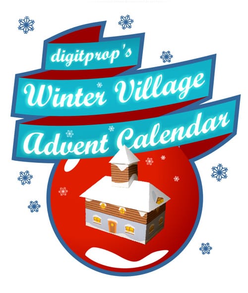 Winter village advent calendar